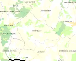 Poziția localității Chenevelles