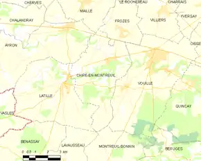 Poziția localității Chiré-en-Montreuil