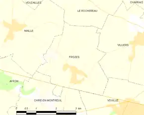 Poziția localității Frozes