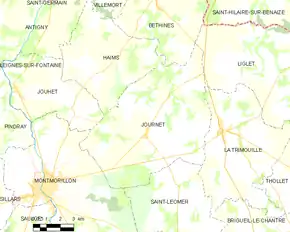Poziția localității Journet