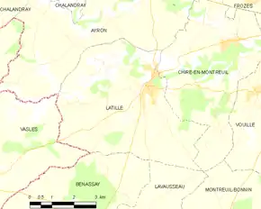 Poziția localității Latillé