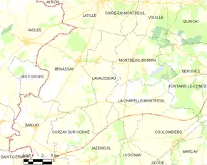 Poziția localității Lavausseau