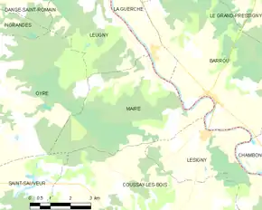 Poziția localității Mairé