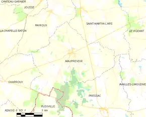 Poziția localității Mauprévoir