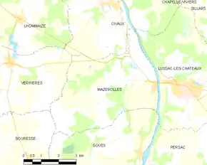 Poziția localității Mazerolles