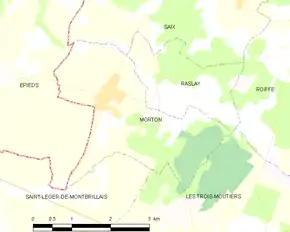 Poziția localității Morton