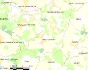 Poziția localității Nieuil-l'Espoir