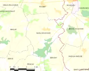 Poziția localității Nueil-sous-Faye