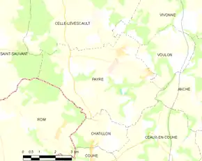 Poziția localității Payré