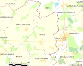 Poziția localității Pouant