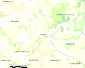 Poziția localității La Puye