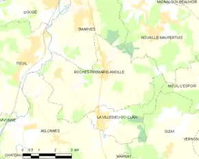 Poziția localității Roches-Prémarie-Andillé
