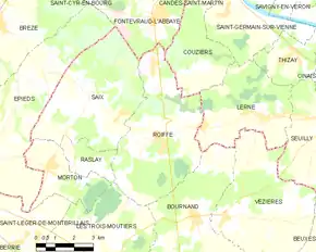 Poziția localității Roiffé