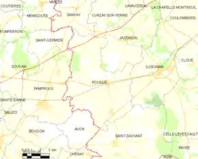 Poziția localității Rouillé