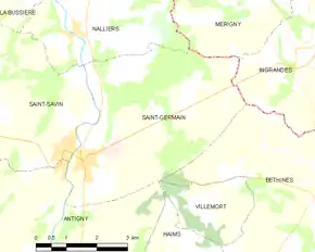 Poziția localității Saint-Germain