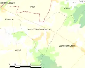 Poziția localității Saint-Léger-de-Montbrillais