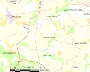 Poziția localității Saint-Macoux