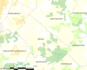Poziția localității Senillé