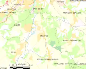 Poziția localității Smarves