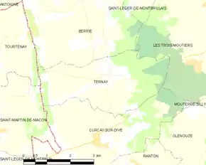 Poziția localității Ternay