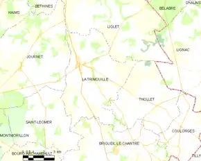 Poziția localității La Trimouille