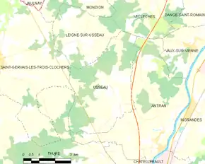 Poziția localității Usseau