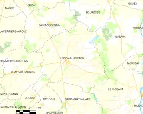 Poziția localității Usson-du-Poitou