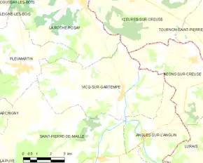 Poziția localității Vicq-sur-Gartempe