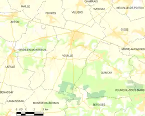 Poziția localității Vouillé