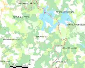 Poziția localității Beaumont-du-Lac