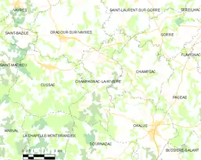 Poziția localității Champagnac-la-Rivière