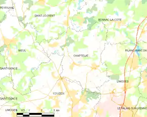 Poziția localității Chaptelat