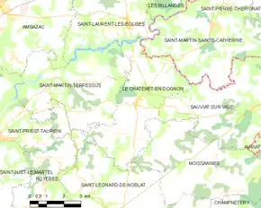 Poziția localității Le Châtenet-en-Dognon