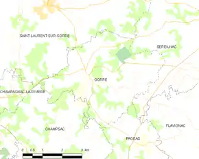 Poziția localității Gorre