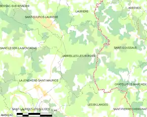 Poziția localității Jabreilles-les-Bordes