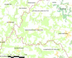 Poziția localității Maisonnais-sur-Tardoire