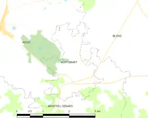 Poziția localității Mortemart
