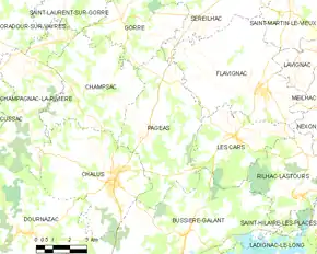 Poziția localității Pageas