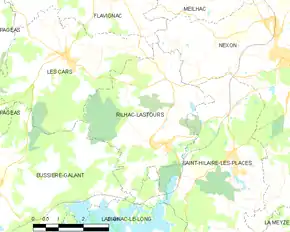 Poziția localității Rilhac-Lastours