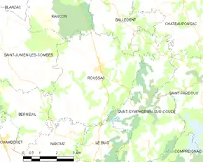 Poziția localității Roussac