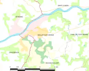 Poziția localității Saillat-sur-Vienne