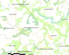 Poziția localității Saint-Denis-des-Murs