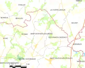 Poziția localității Saint-Georges-les-Landes
