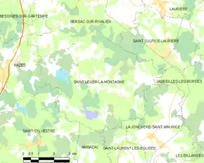 Poziția localității Saint-Léger-la-Montagne