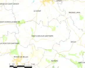 Poziția localității Saint-Ouen-sur-Gartempe