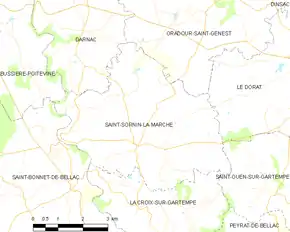 Poziția localității Saint-Sornin-la-Marche