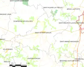 Poziția localității Saint-Sornin-Leulac