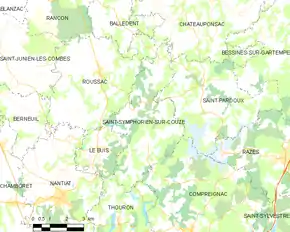 Poziția localității Saint-Symphorien-sur-Couze