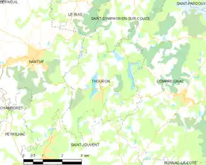 Poziția localității Thouron