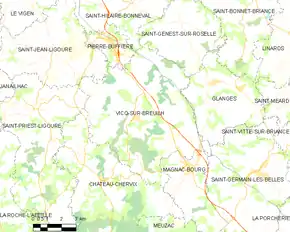 Poziția localității Vicq-sur-Breuilh